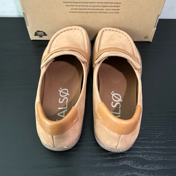 Kalso Earth Shoe DABB Size 8 Negative Heel Women Cognac Nubuck Loafer - Picture 6 of 10